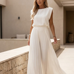 Women's Pleated Jumpsuit – Elegant One Piece for Wedding Guest, Evening and Occasion Wear