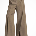 Women's High Waist Wide Leg Pants with Belt – Tailored Pleated Work Pants