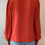 Women's Chiffon Blouse with Lace Appliqué V-Neck & Balloon Sleeves – Smart Casual Top
