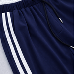 Women's Wide Leg Pants with Side Stripe & Drawstring Waist – Casual Relaxed Pants