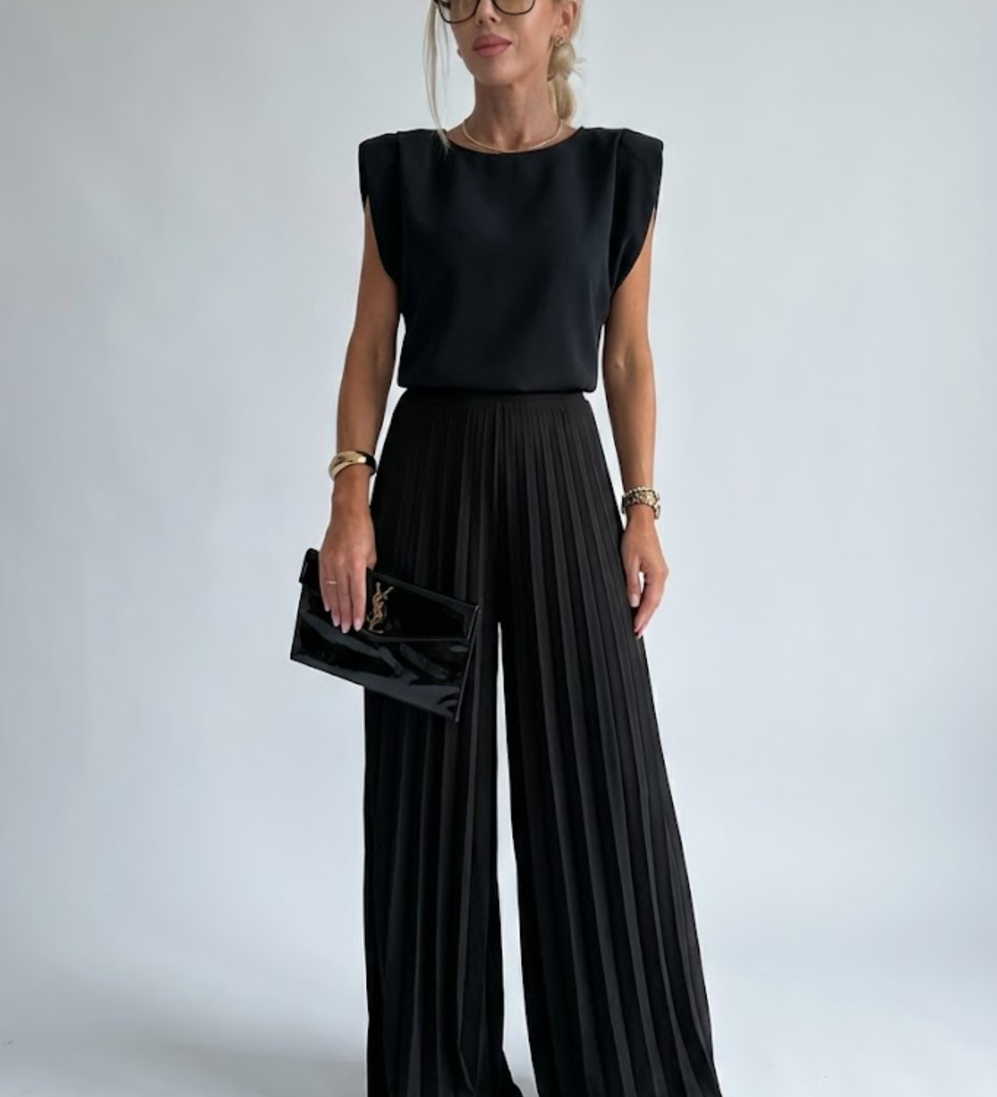 Women's Pleated Jumpsuit – Elegant One Piece for Wedding Guest, Evening and Occasion Wear