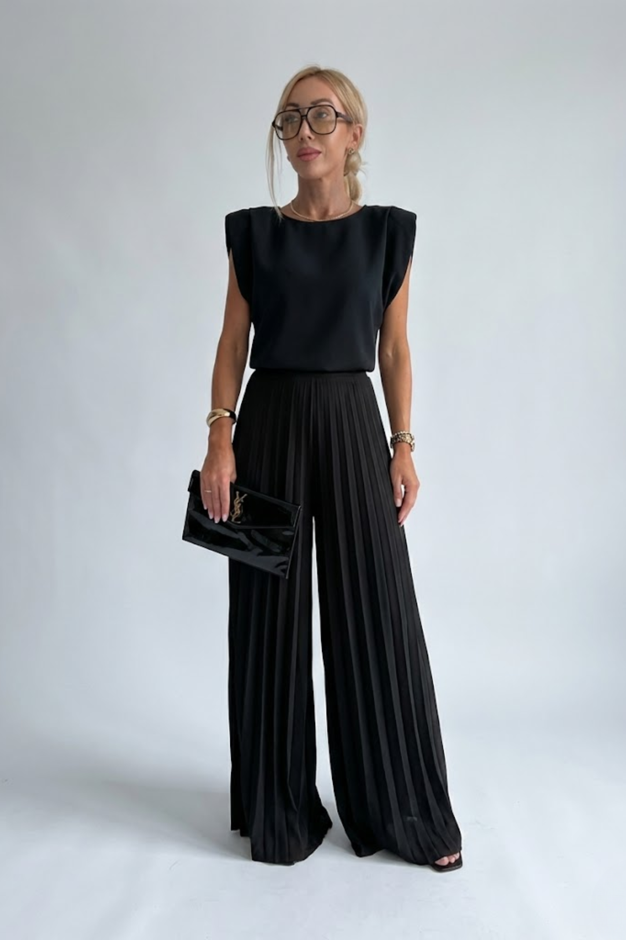 Women's Pleated Jumpsuit – Elegant One Piece for Wedding Guest, Evening and Occasion Wear