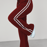 Women's Wide Leg Pants with Side Stripe & Drawstring Waist – Casual Relaxed Pants
