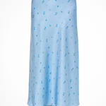 Women's Floral Print Satin Bias Cut Maxi Skirt – Flowing Summer Day to Evening Skirt