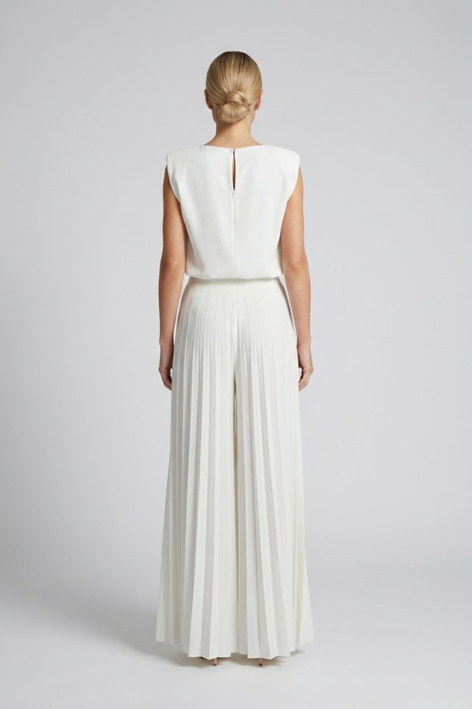 Women's Pleated Jumpsuit – Elegant One Piece for Wedding Guest, Evening and Occasion Wear