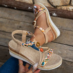 Women's Bohemian Beaded Sandals – Boho Summer Sandals for Beach & Holidays
