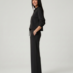 Women's Collared V-Neck Long Sleeve Top & Wide Leg Pants Set – Relaxed Two-Piece Casual Set