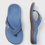 Women's Orthopaedic Flip-Flop Sandals with Adjustable Buckle – Contoured Footbed Summer