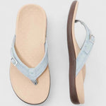 Women's Orthopaedic Flip-Flop Sandals with Adjustable Buckle – Contoured Footbed Summer