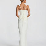 Women's Satin Corset Maxi Dress – Elegant Evening, Formal & Wedding Guest Dress