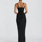 Women's Satin Corset Maxi Dress – Elegant Evening, Formal & Wedding Guest Dress