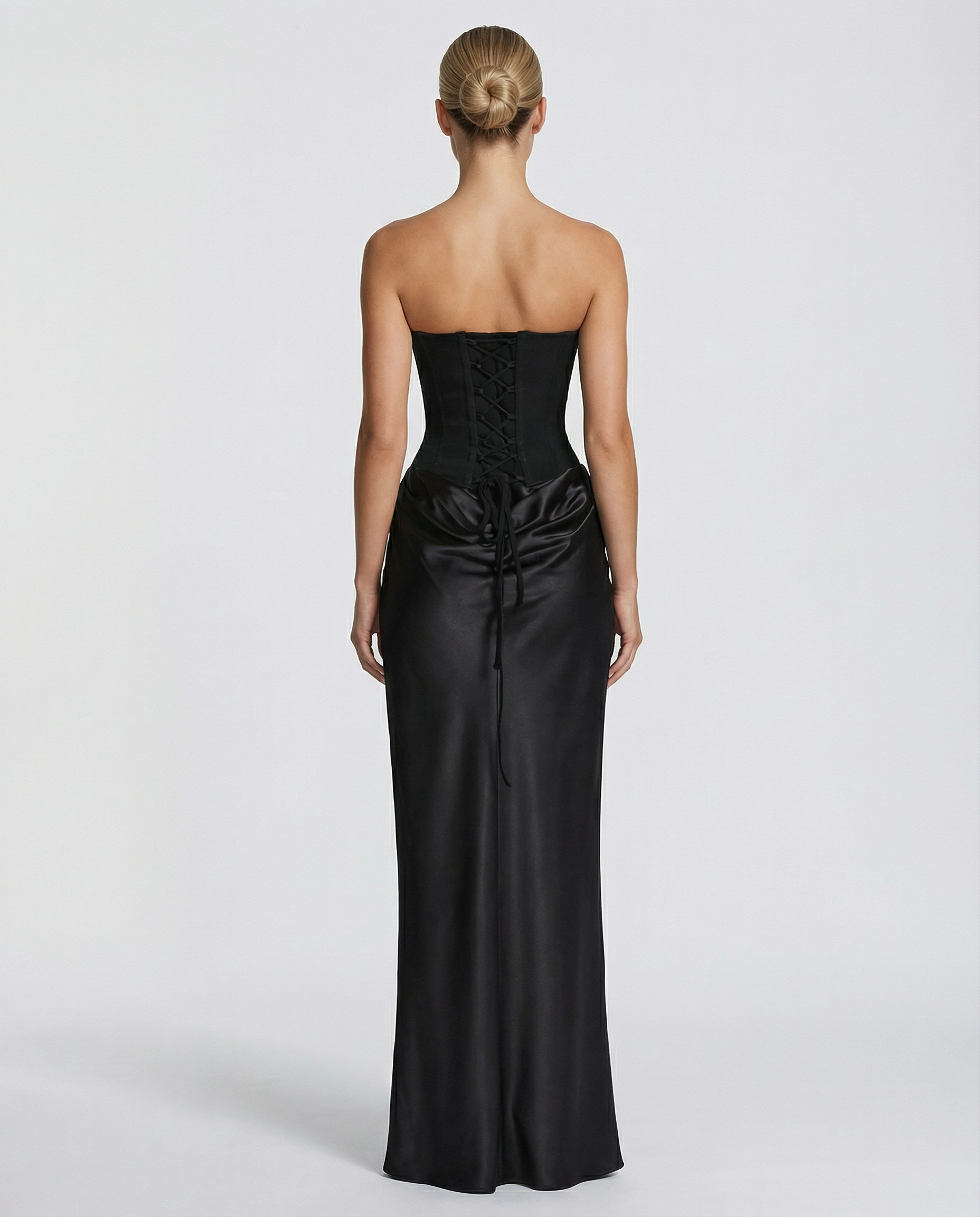 Women's Satin Corset Maxi Dress – Elegant Evening, Formal & Wedding Guest Dress