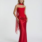 Women's Satin Corset Maxi Dress – Elegant Evening, Formal & Wedding Guest Dress