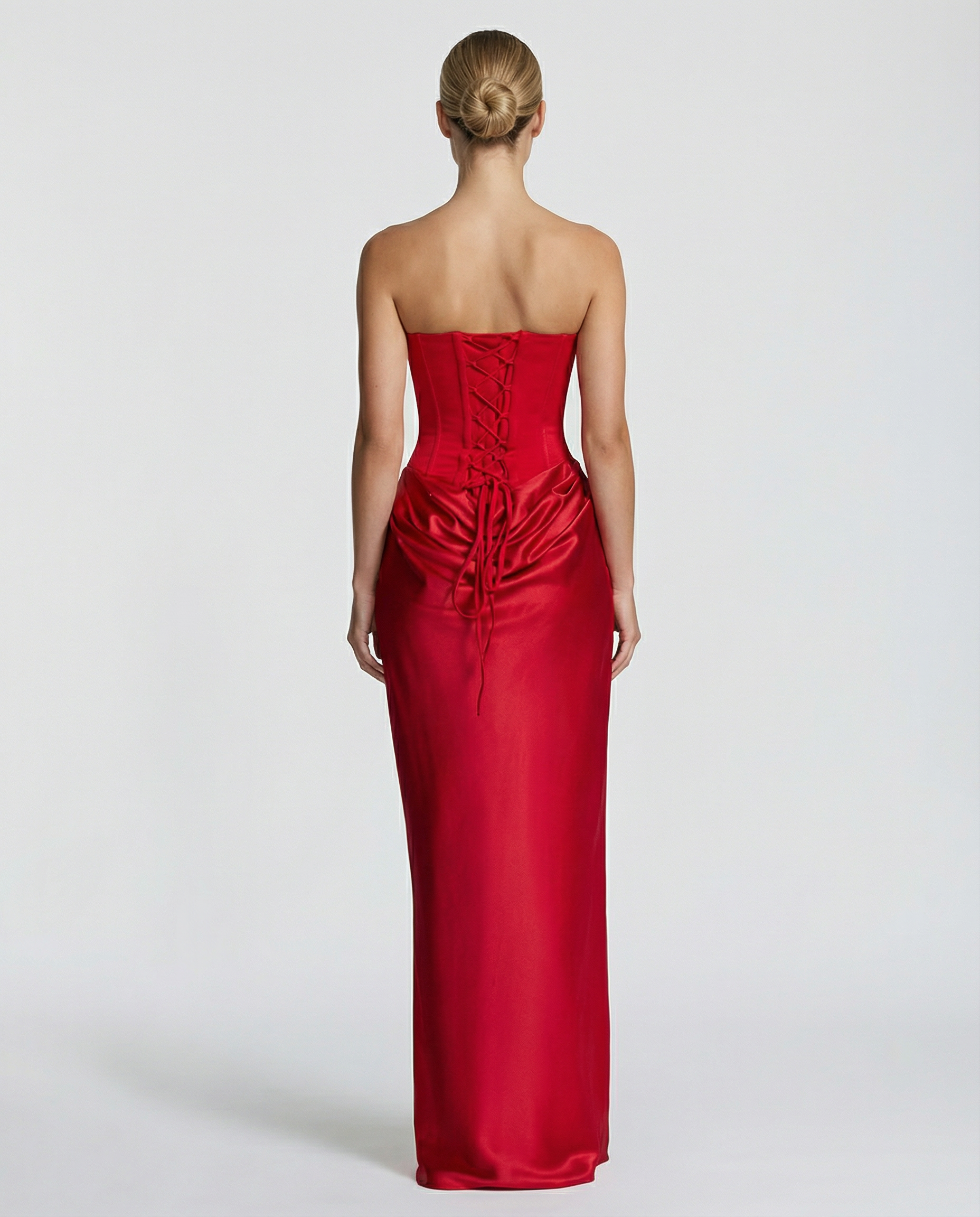 Women's Satin Corset Maxi Dress – Elegant Evening, Formal & Wedding Guest Dress