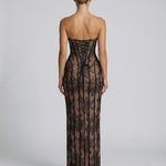 Women's Lace Corset Maxi Dress – Elegant Wedding Guest & Evening Formal Dress
