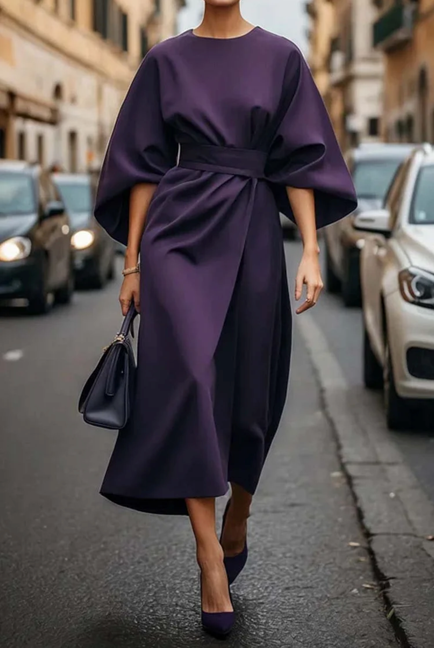 Women's Lantern Sleeve Maxi Dress – Tailored Formal Evening & Wedding Guest Dress
