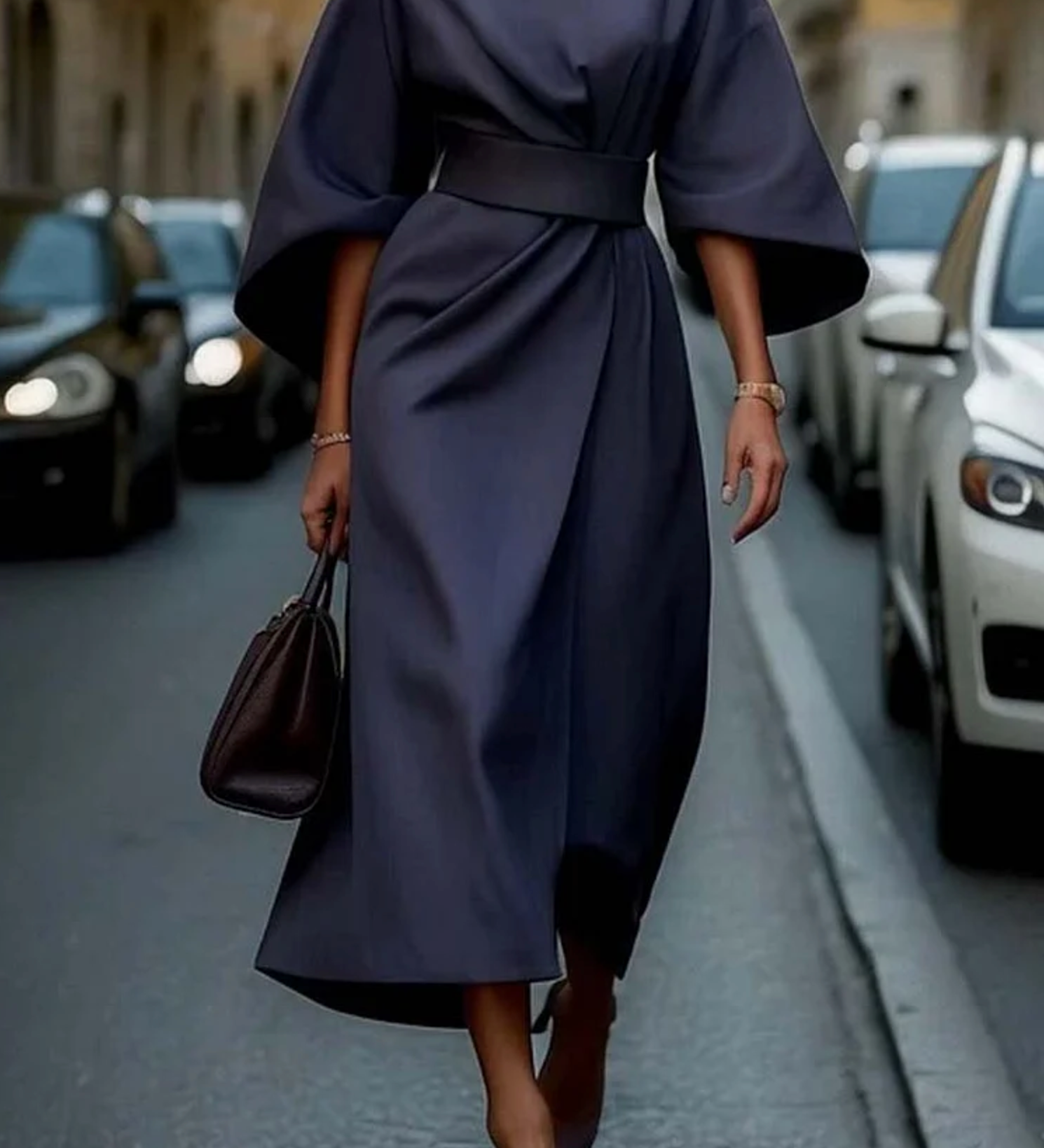 Women's Lantern Sleeve Maxi Dress – Tailored Formal Evening & Wedding Guest Dress