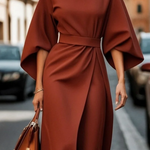 Women's Lantern Sleeve Maxi Dress – Tailored Formal Evening & Wedding Guest Dress