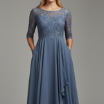 Women's Round Neck Short Sleeve Midi Dress with Small Print – Casual Spring and Summer