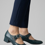 Women's Orthopaedic Closed Toe Sandals with Adjustable Buckle Strap – Low Block Heel