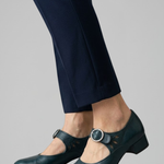 Women's Orthopaedic Closed Toe Sandals with Adjustable Buckle Strap – Low Block Heel