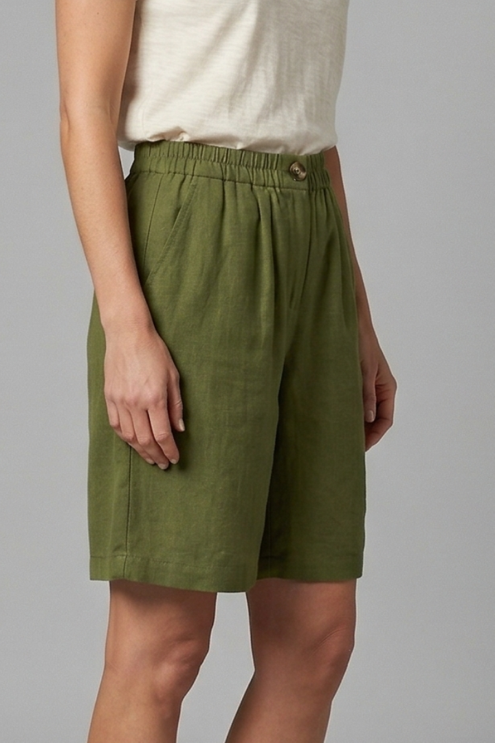 Women's Drawstring Elastic Waist Shorts with Side Pockets – Casual Loose Fit Summer Shorts