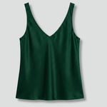 Women's V Neck Sleeveless Tank Top – Straight Cut Pull-On Cami for Summer Layering