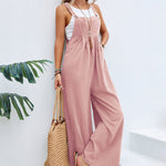 Women's Wide Leg Dungaree Jumpsuit – Relaxed Casual Summer Overalls for Everyday