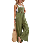 Women's Wide Leg Dungaree Jumpsuit – Relaxed Casual Summer Overalls for Everyday