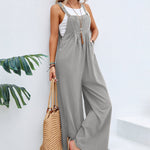 Women's Wide Leg Dungaree Jumpsuit – Relaxed Casual Summer Overalls for Everyday