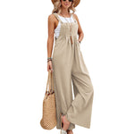 Women's Wide Leg Dungaree Jumpsuit – Relaxed Casual Summer Overalls for Everyday