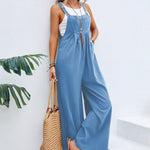 Women's Wide Leg Dungaree Jumpsuit – Relaxed Casual Summer Overalls for Everyday
