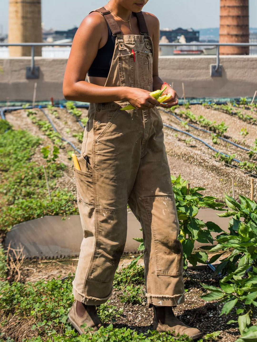 Women's Utility Dungaree Jumpsuit – Casual Workwear-Inspired Overalls with Pockets