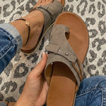 Women's Flat Toe Loop Sandals – Casual Summer Holiday Sandals for Beach & Weekend