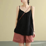 Women's Round Neck Sleeveless Tank Top – Relaxed Fit Casual Summer Cami Top