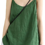 Women's Round Neck Sleeveless Tank Top – Relaxed Fit Casual Summer Cami Top