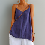 Women's Round Neck Sleeveless Tank Top – Relaxed Fit Casual Summer Cami Top