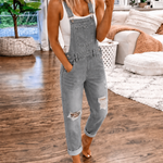 Women's Straight Leg Overall Jumpsuit with Bib Pocket and Adjustable Straps – Casual Weekend