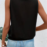 Women's Sleeveless Keyhole Neck Tank Top with Relaxed Fit – Casual and Smart Casual